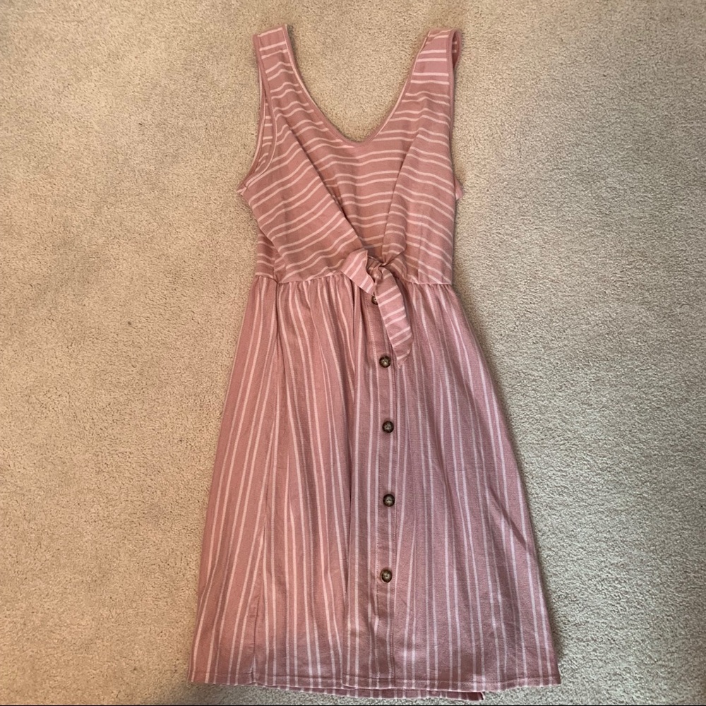 Caution To The Wind Pink and White Dress